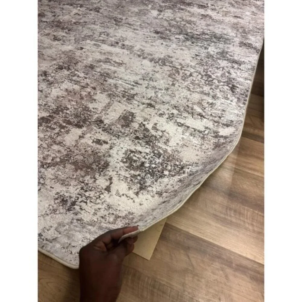 8x10 Brown Washable Area Rug, Ultra-Thin Non-Slip Soft Carpet for Home & Room